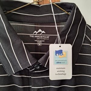 Black Striped Polo Shirt